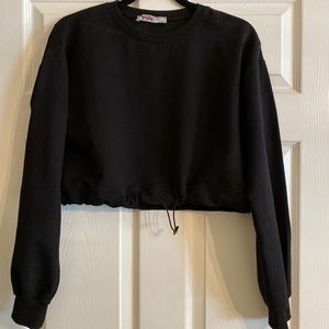 Pretty Little Thing sweat set (black) Size M